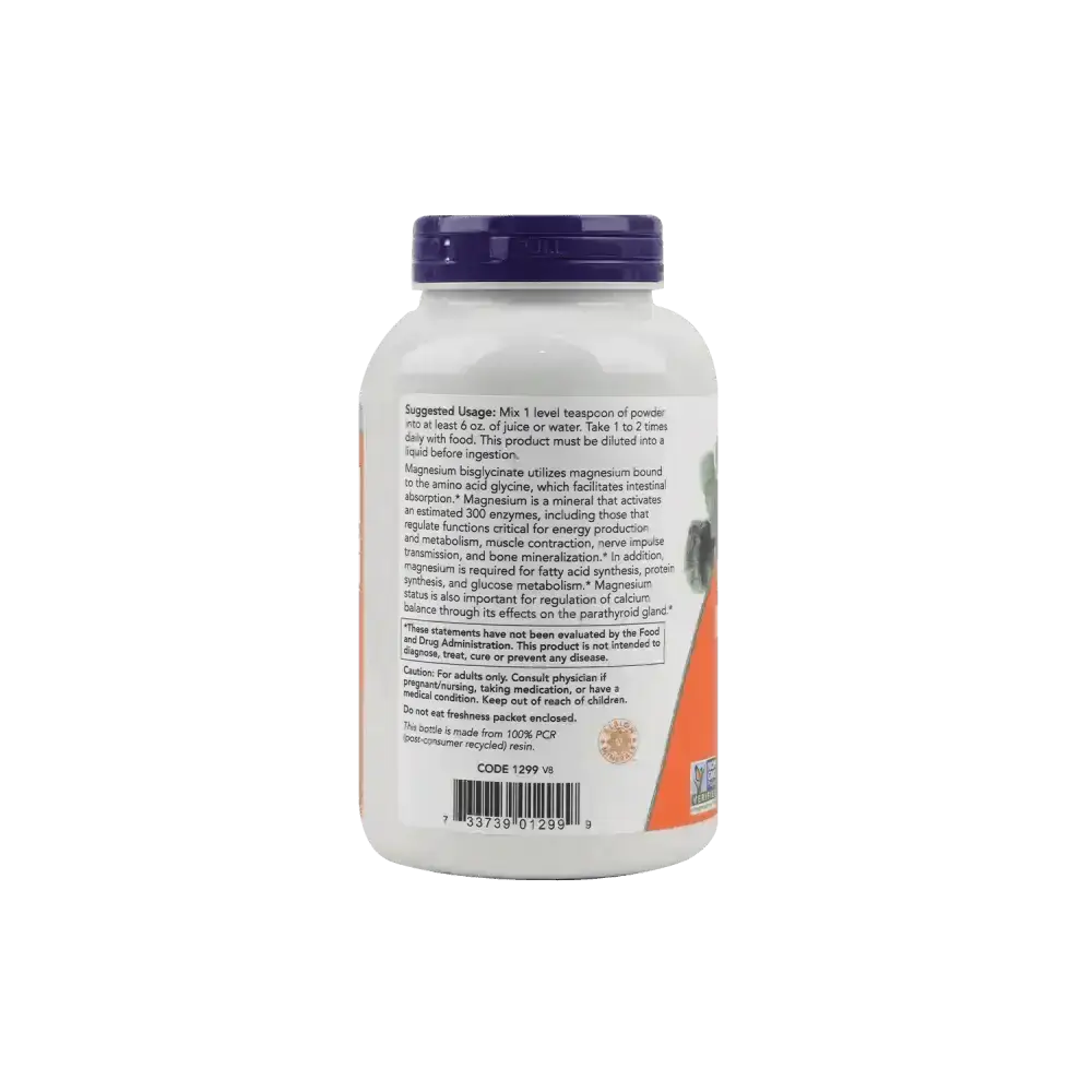 NOW FOODS - Now Magnesium Bisglycinate Powder 227gm - Pharmazone - 