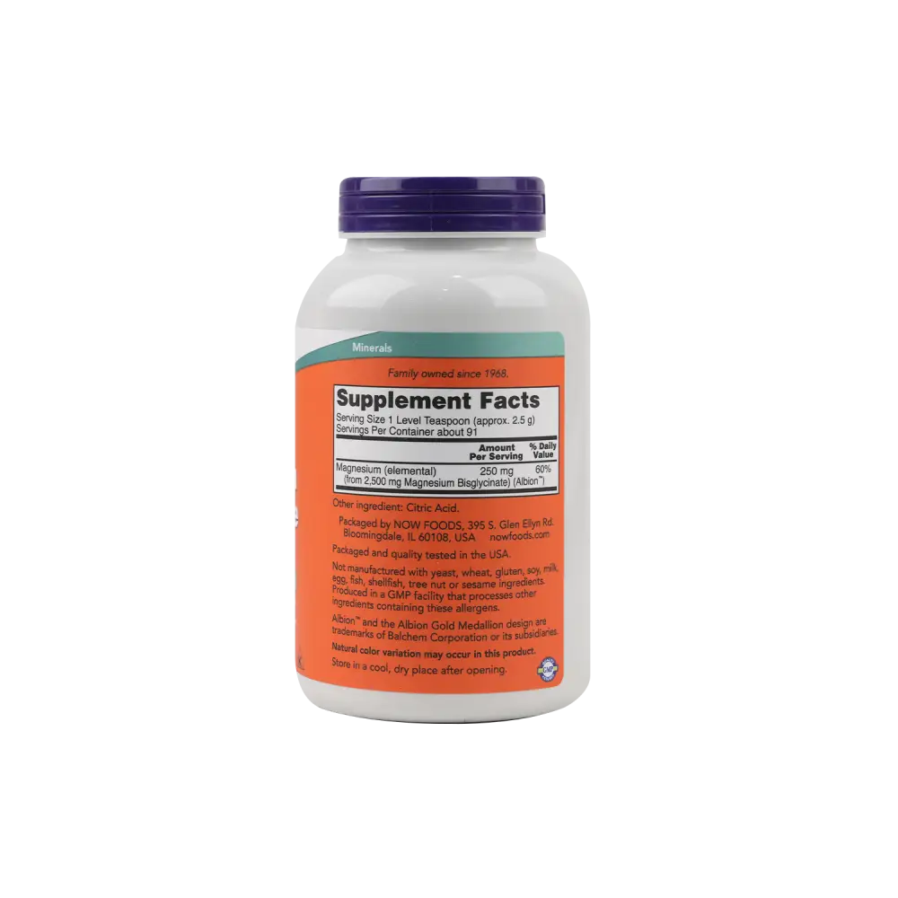 Now Magnesium Bisglycinate Powder 227gm