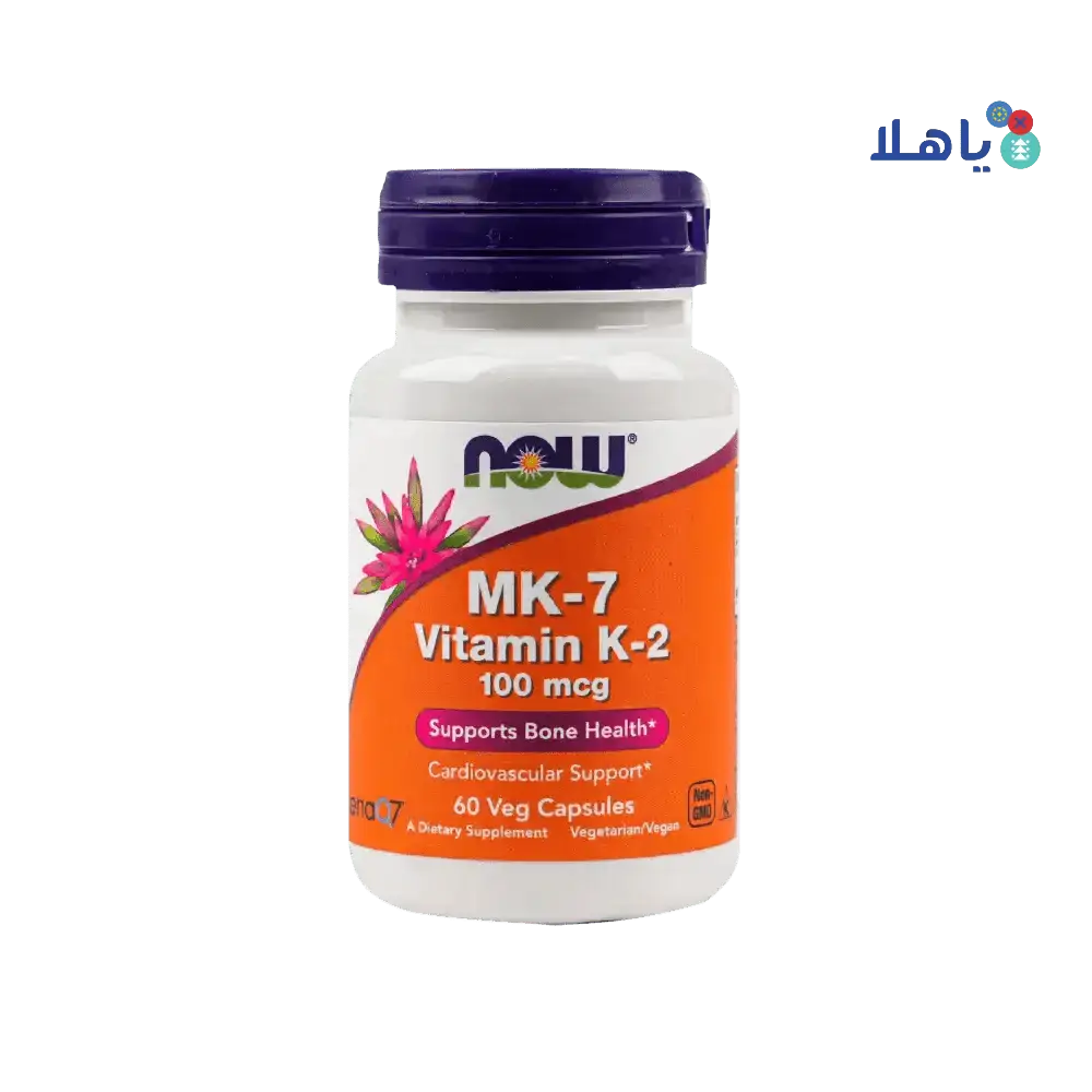 NOW FOODS - NOW MK - 7 VITAMIN K - 2 100MCG 60VEG CAPS - Pharmazone - 