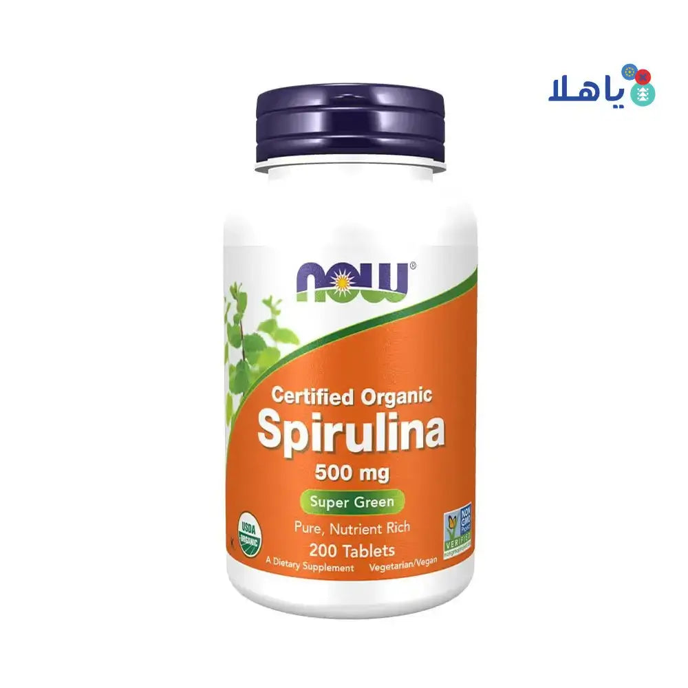 NOW FOODS - NOW SPIRULINA 500MG 200 TABLETS - Pharmazone - 