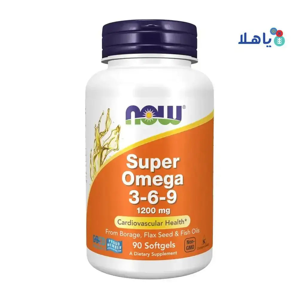 NOW FOODS - NOW SUPER OMEGA 3 - 6 - 9 1200MG 90 SOFTGELS - Pharmazone - 