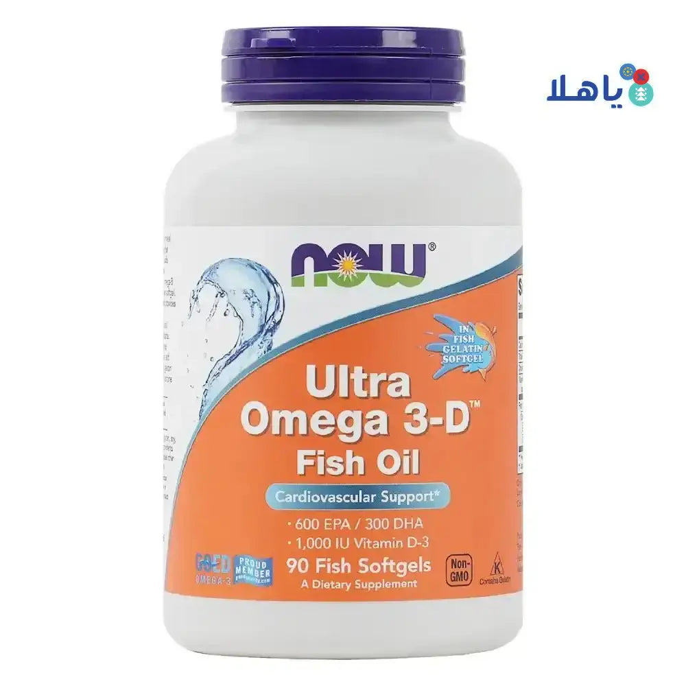 NOW FOODS - Now Ultra Omega 3 - D Fish Oil 90 Softgels - Pharmazone - 