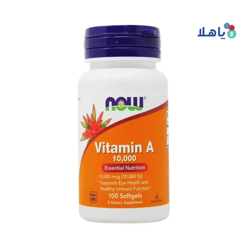 NOW FOODS - NOW VITAMIN A 3000MCG 10000 IU 100 SOFTGELS - Pharmazone - 