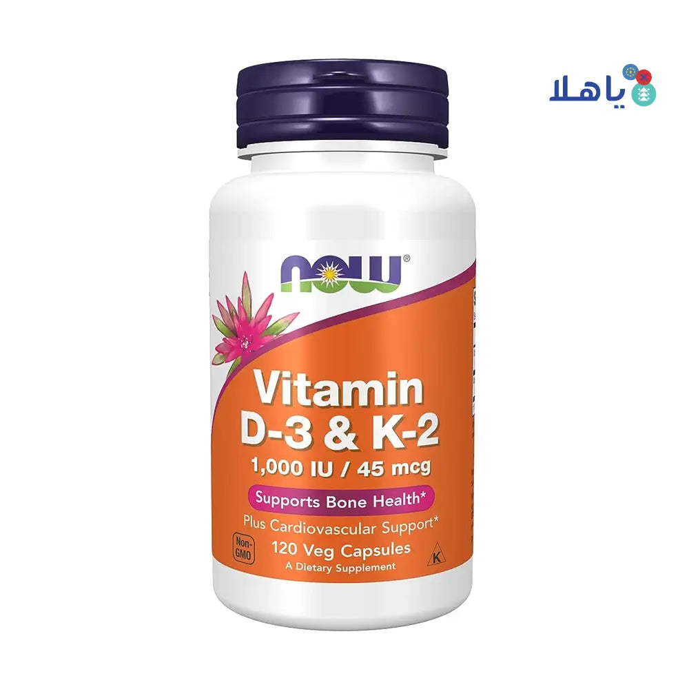 NOW VITAMIN D-3 & K-2 1000IU/45MG 120 CAPS