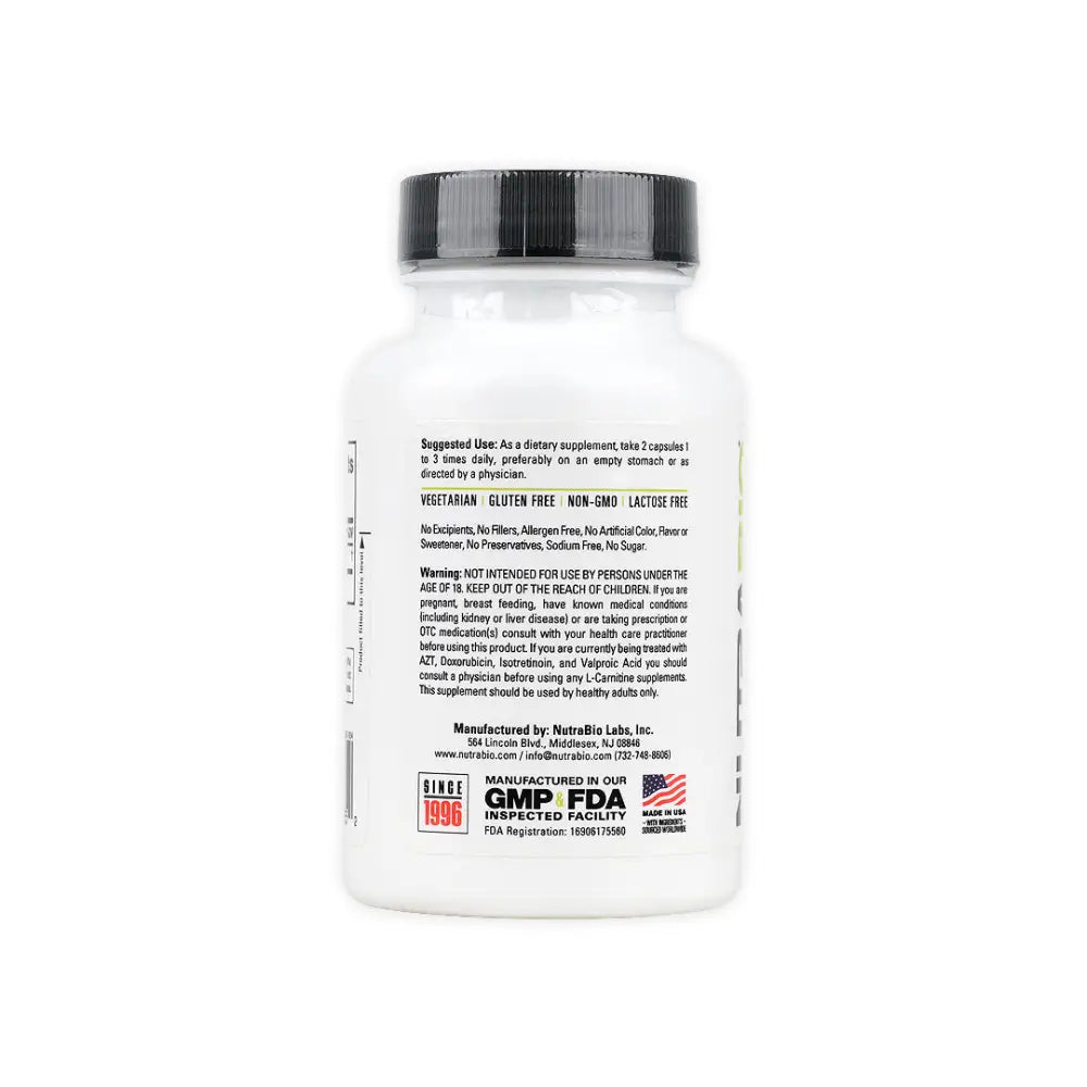 Nutrabio Acetyl L-Carnitine 90 Vaggie Capsules