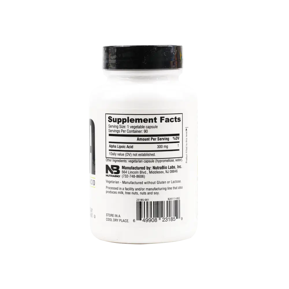 NUTRABIO ALA ALPHA LIPOIC ACID 300MG 90CAP