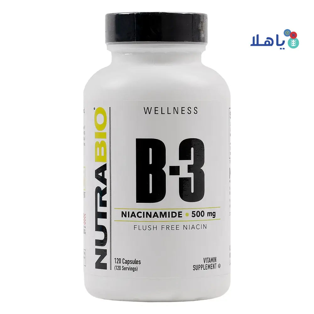 Nutrabio B-3 Niacinamide 500mg 120Capsules