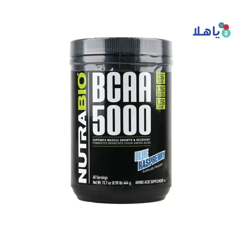 NUTRABIO - Nutrabio Bcaa 5000 Blue Raspberry 444G - Pharmazone - 