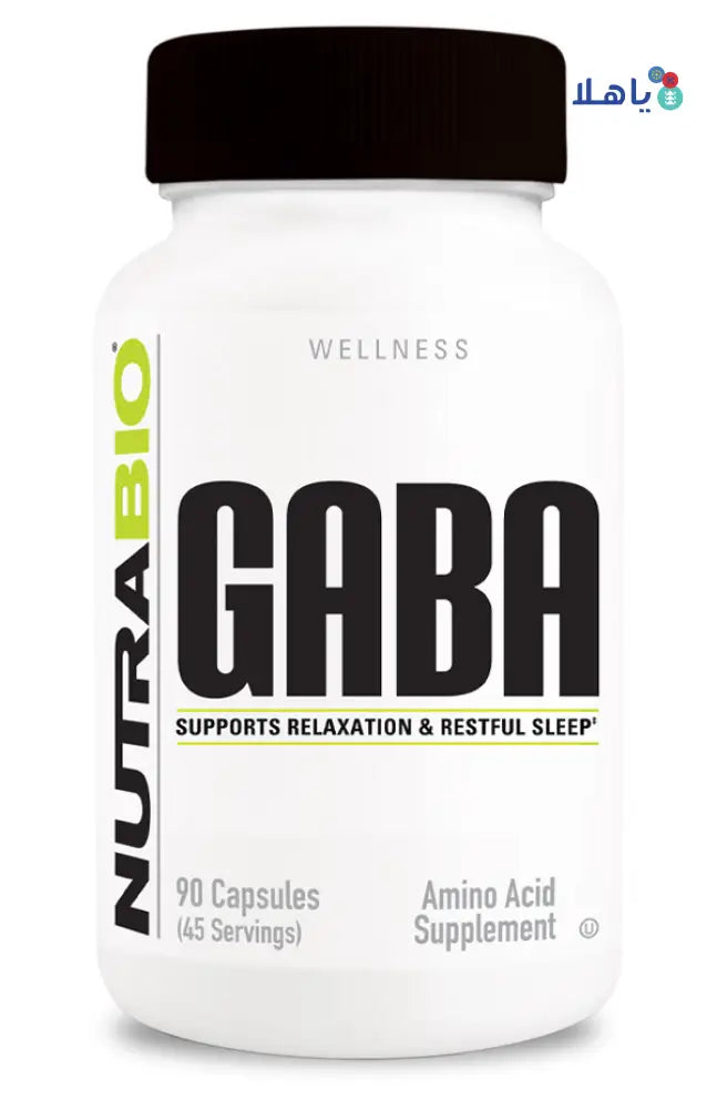 NUTRABIO GABA AMINO ACID SUPPLEMENT 90 CAPS