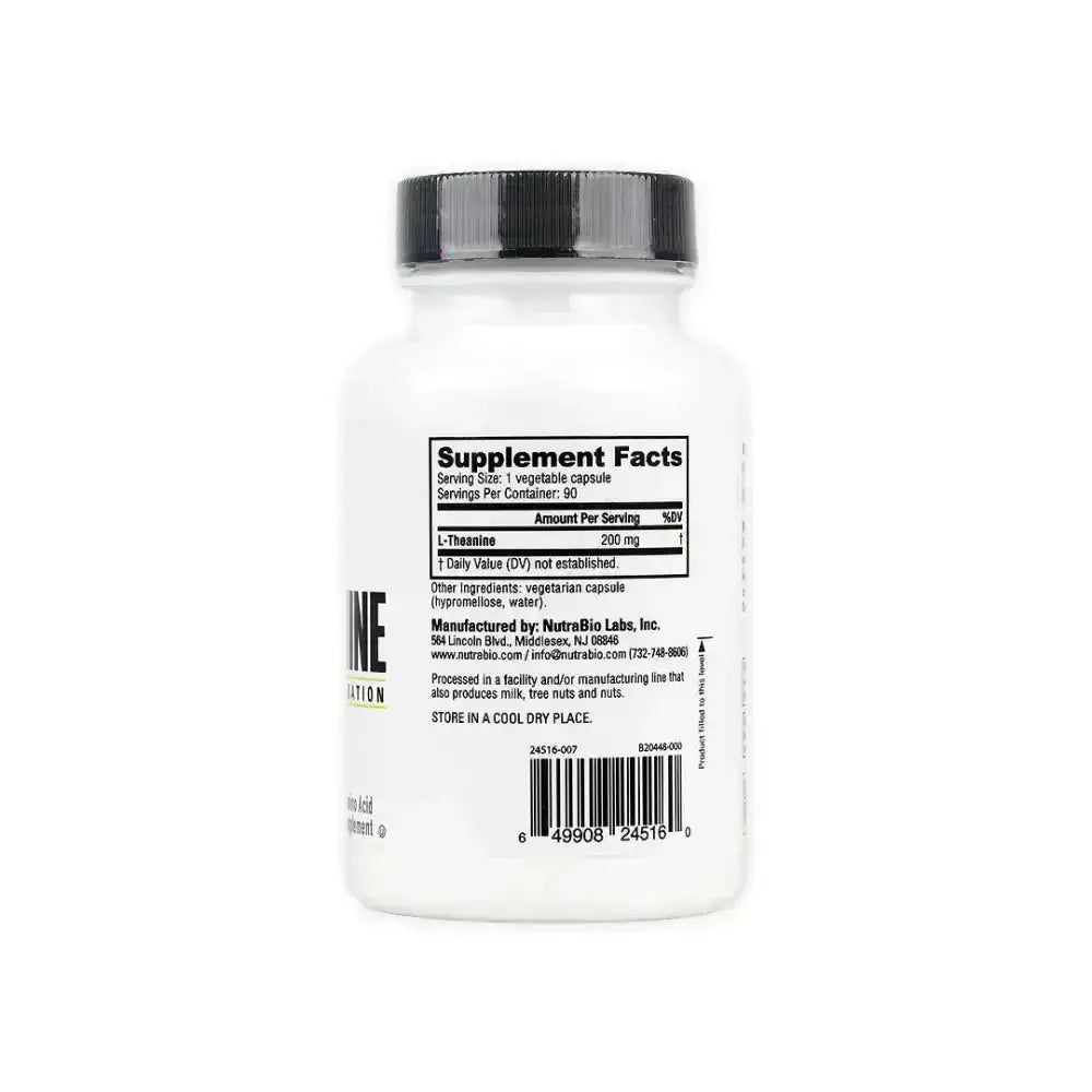 NUTRABIO - Nutrabio L - Theanine 200mg 90 Capsules - Pharmazone - 