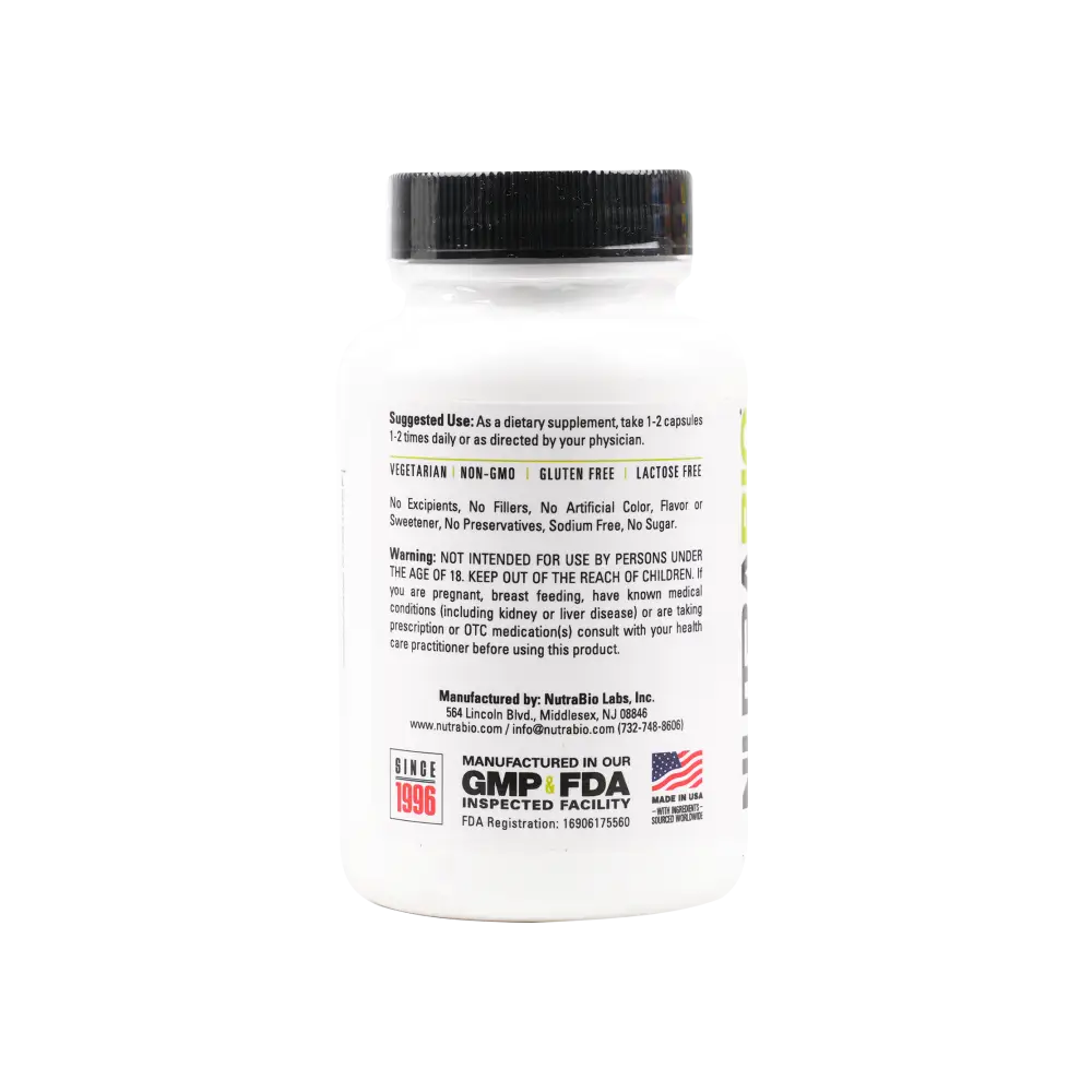 NUTRABIO NAC N-ACETYL CYSTEINE 600MG 90CAPS