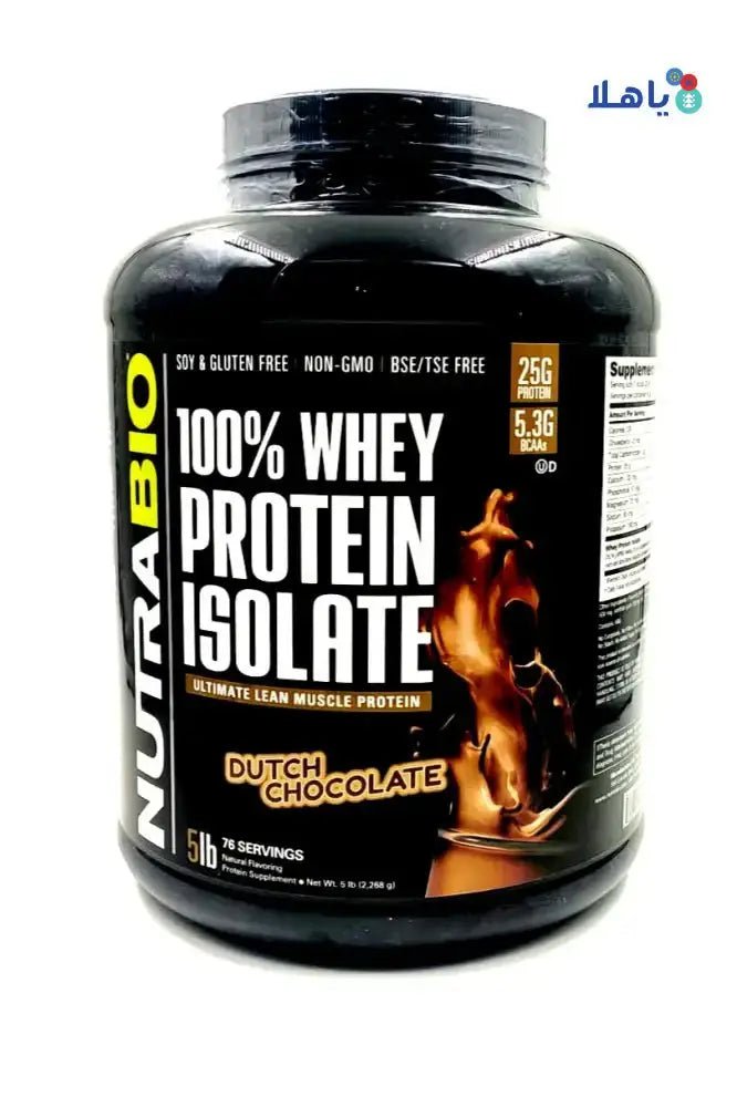 NUTRABIO - NUTRABIO 100% WHEY PROTEIN DUTCH CHOCOLATE 2.268G - Pharmazone - 