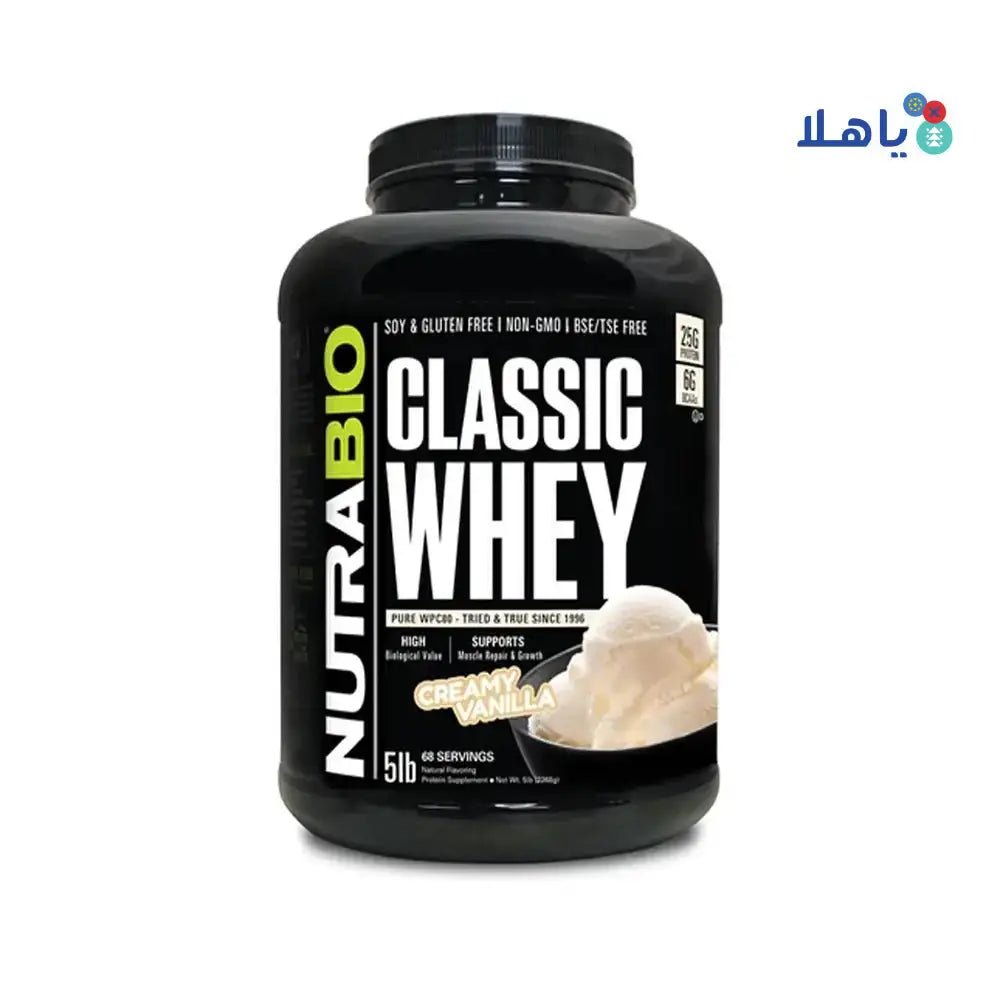 NUTRABIO - Nutrabio Classic Whey Creamy Vanilla 5Lb (2.268G) - Pharmazone - 