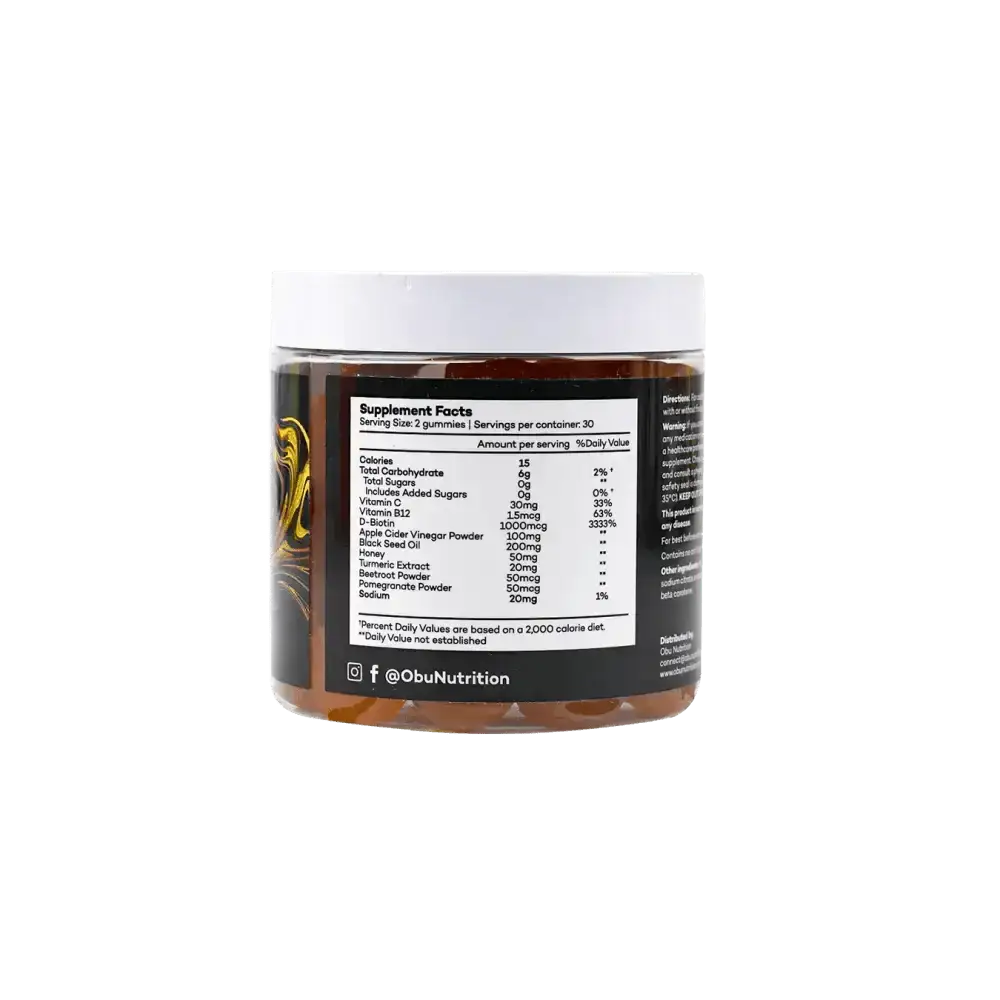 ObuNutrition - Obu Black Seed Oil Honey Flavor 60 Gummies - Pharmazone - 