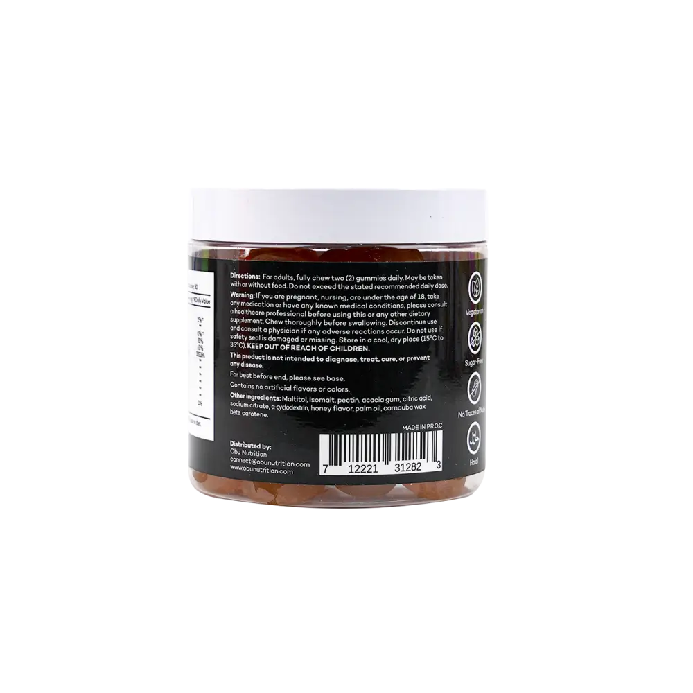 Obu Black Seed Oil Honey Flavor 60 Gummies