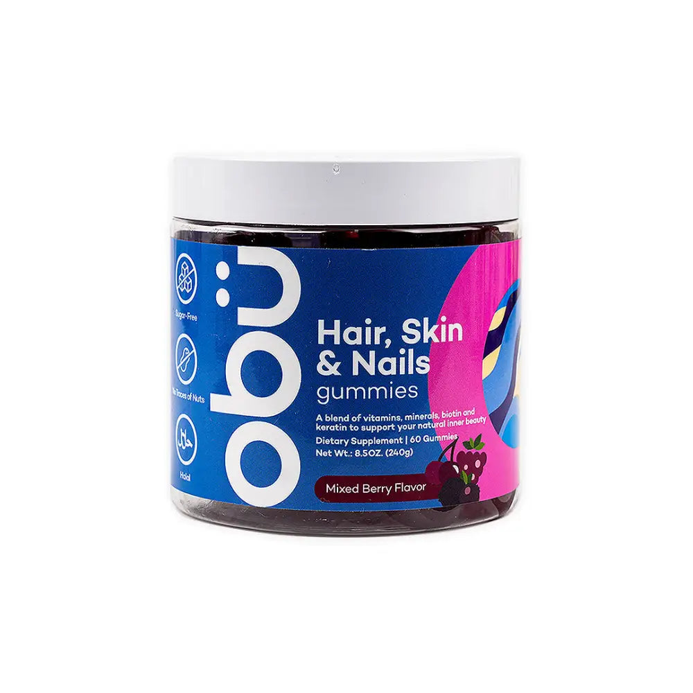 Obu Hair,Skin & Nails Mixed Berry Flavor 60 Gummies