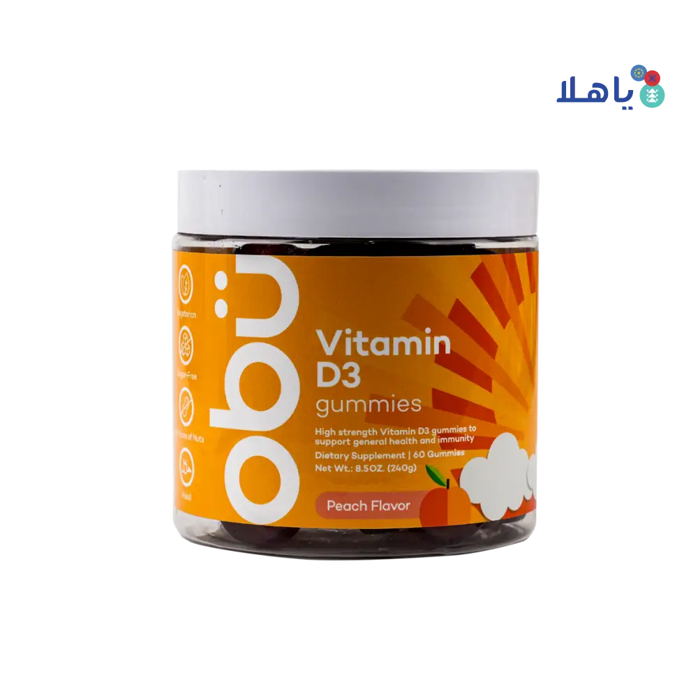 OBU VITAMIN D3 PEACH FLAVOR 60 GUMMIES