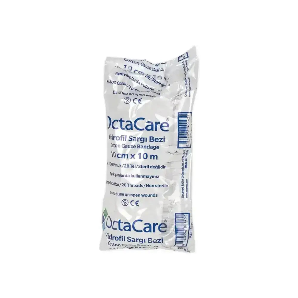 Octamed - Octacare Cotton Gauze Bandage 10cmx10m 1pc - 2211 - Pharmazone - 