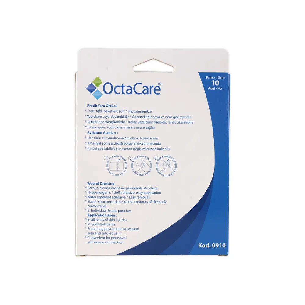 Octacare Fabric Wound Plaster 9x10cm 10pcs-910