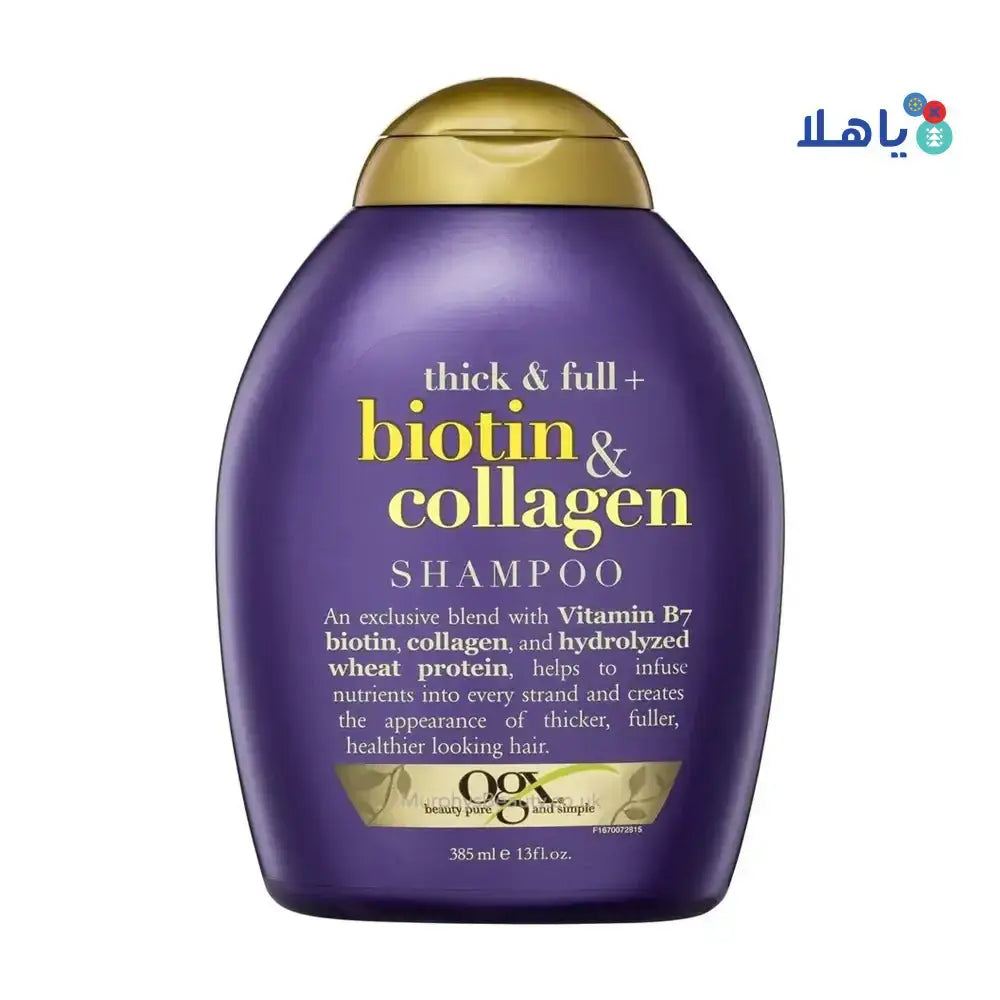 J&J OGX - OGX Biotin & Collagen Shampoo 385Ml - Pharmazone - 