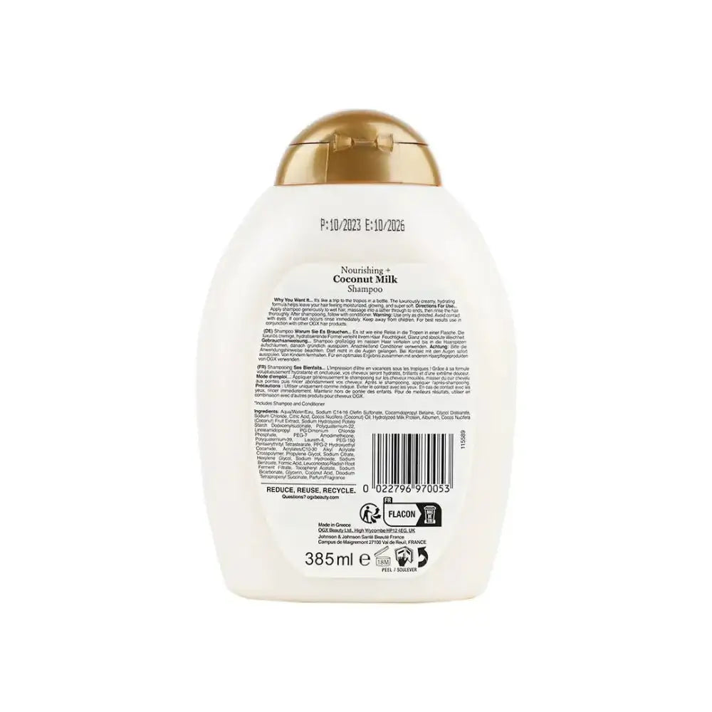 J&J OGX - OGX Coconut Milk Shampoo 385Ml - Pharmazone - 