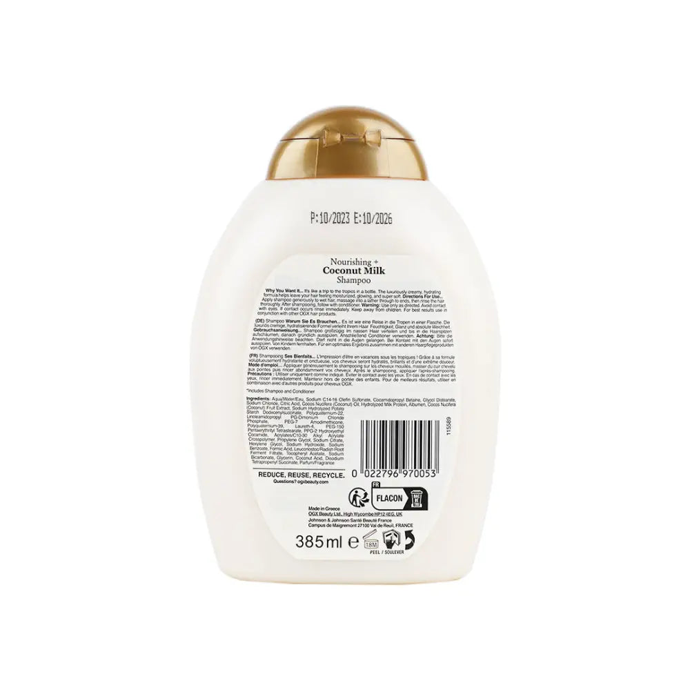 OGX COCONUT MILK SHAMPOO 385ML