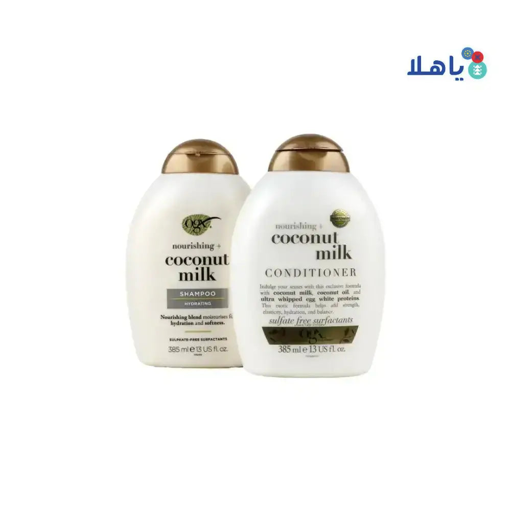 J&J OGX - Ogx Coconut Milk Shampoo + Conditioner Set - Pharmazone - 