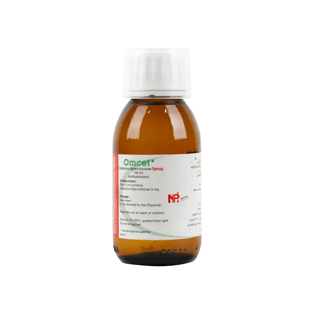 NATIONAL PHARM. IND. - OMCET SYRUP 5MG/5ML 100 ML - Pharmazone - 