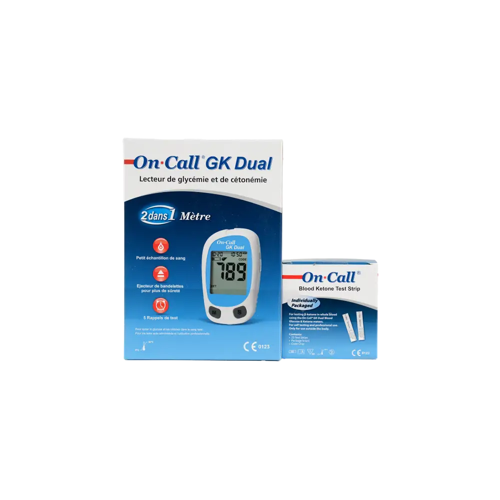 On Call GK Dual Ketone Meter+25 Strips(mmol/dL)