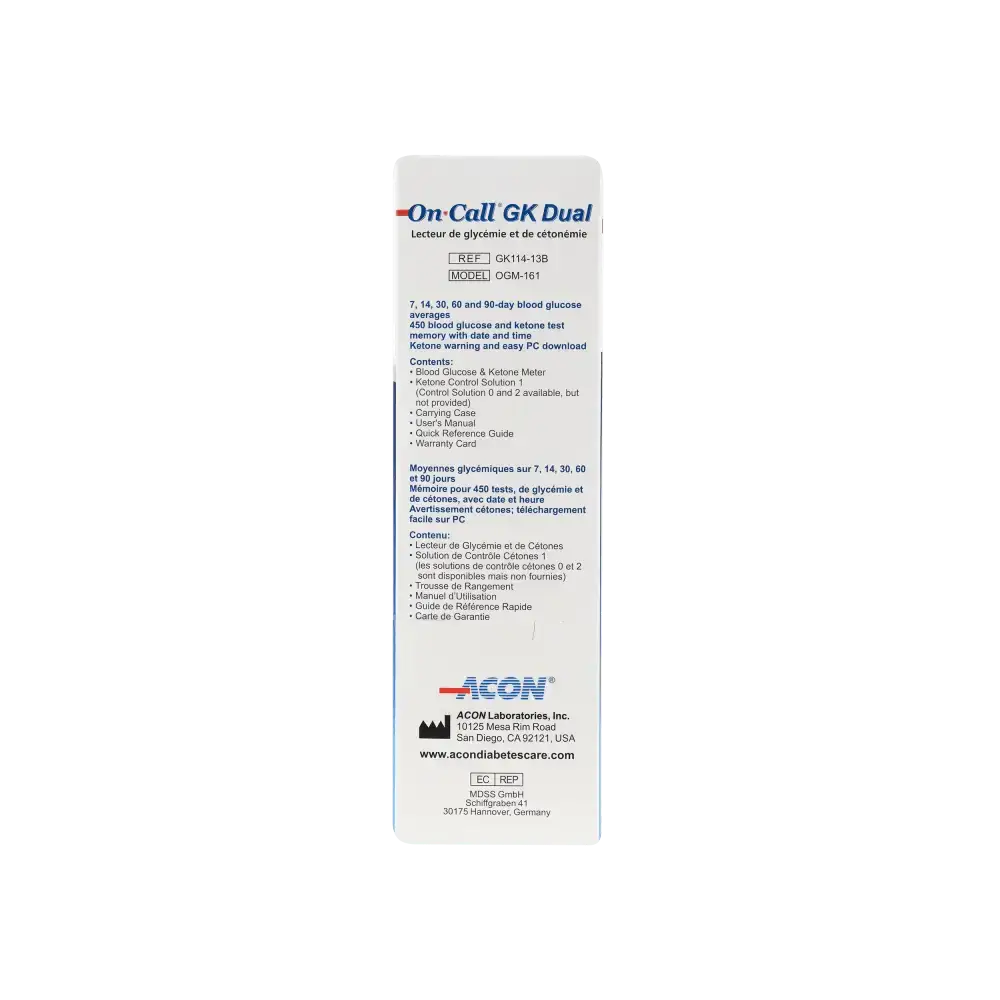 ACON - On Call GK Dual Ketone Meter+25 Strips(mmol/dL) - Pharmazone - 