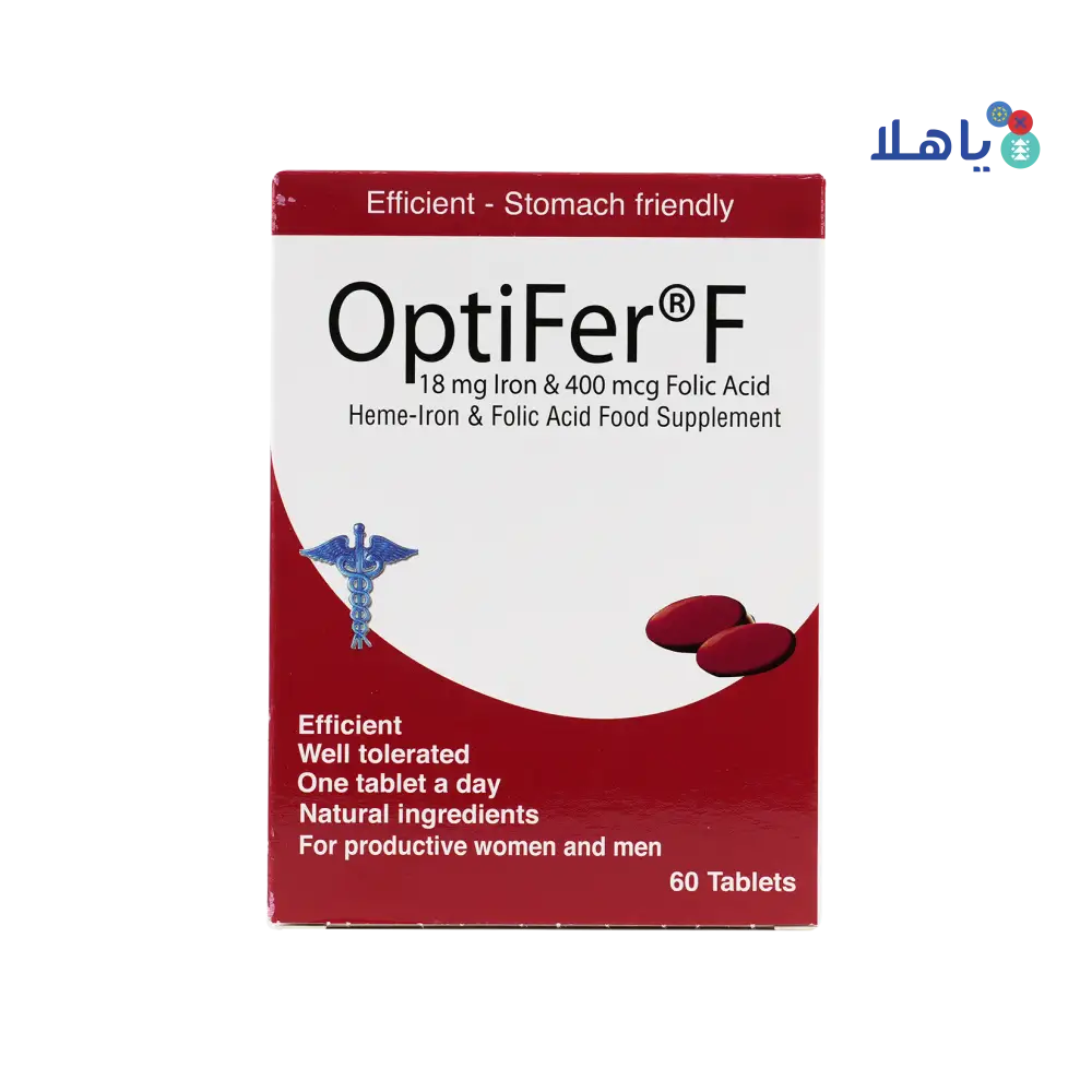 OPTIFER F 18MG IRON + 400MG FOLIC ACID 60 TAB