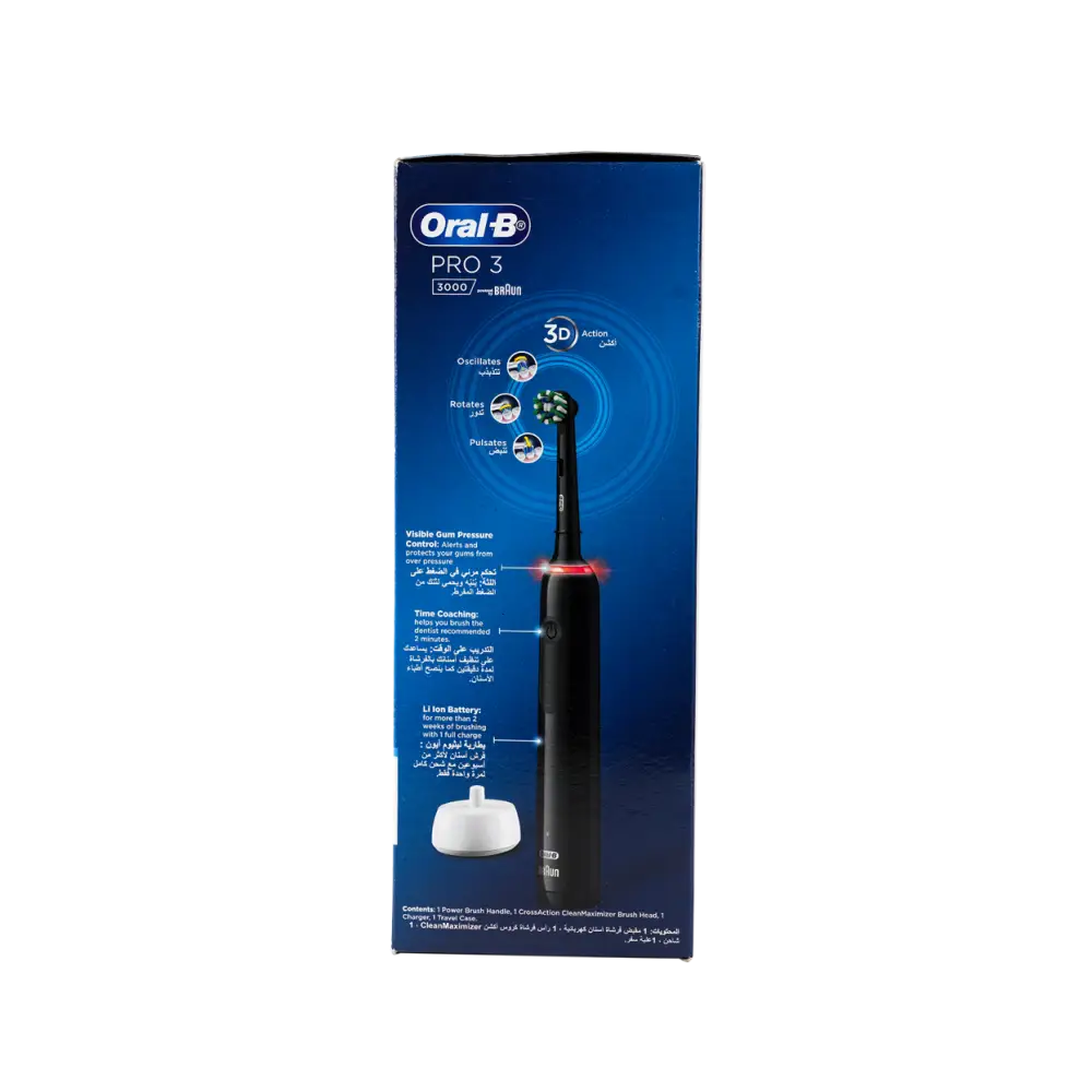 Oral-B Pro 3 3000 Black Rechargeable Toothbrush