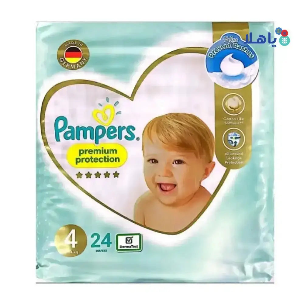 PAMPERS - PAMPERS NO.4 PREMIUM CARE 24PCS (9 - 14KG) - Pharmazone - 