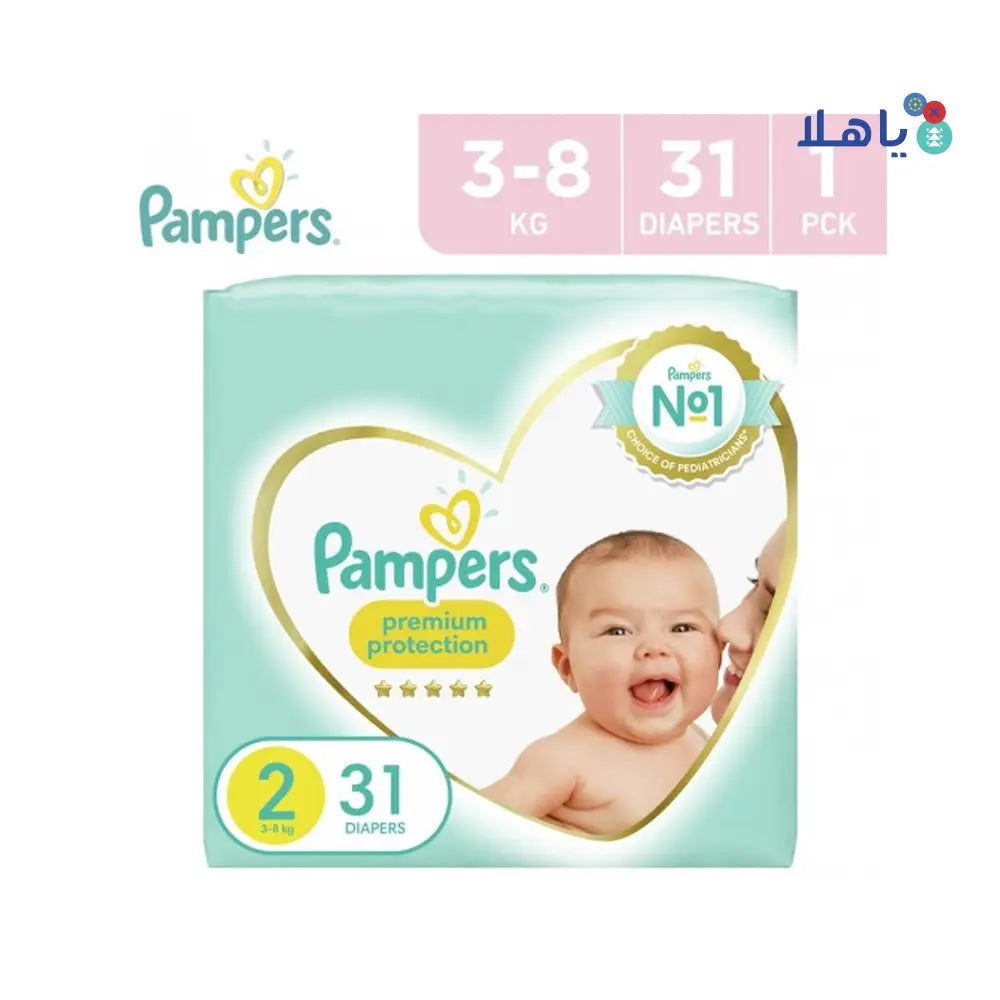 PAMPERS NO.2 PREMIUM CARE 31PCS (3-8KG)