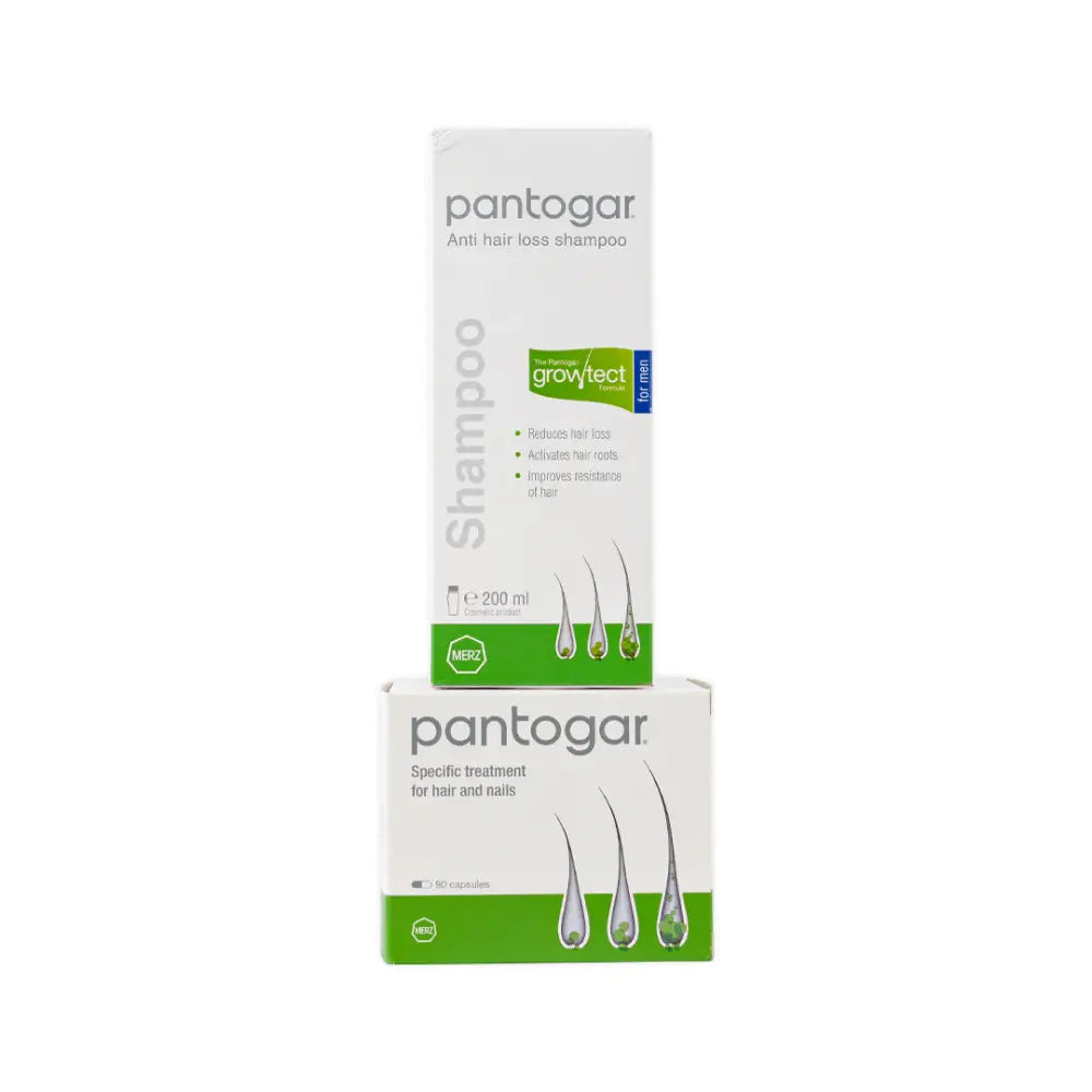 Pantogar Capsules + Shampoo Men Set