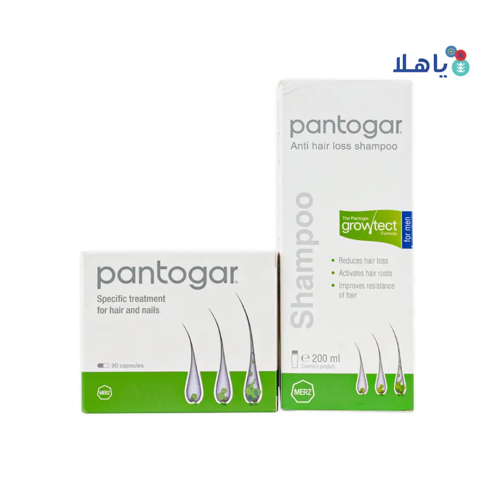 Pantogar Capsules + Shampoo Men Set