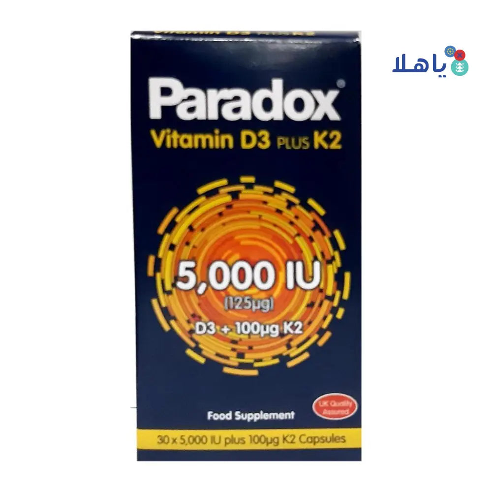 PARADOX VITAMIN D3 +K2 5000IU 30 CAPS