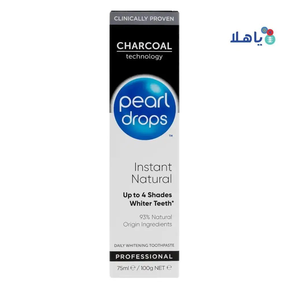 PEARL DROPS - Pearl Drops Instant natural ToothPaste 75ml - Charcoal - Pharmazone - 