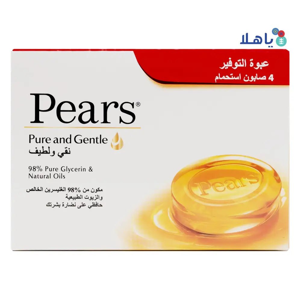 PEARS - Pears Pure & Gentle Bar 125gm - Value Pack 4pcs - Pharmazone - 