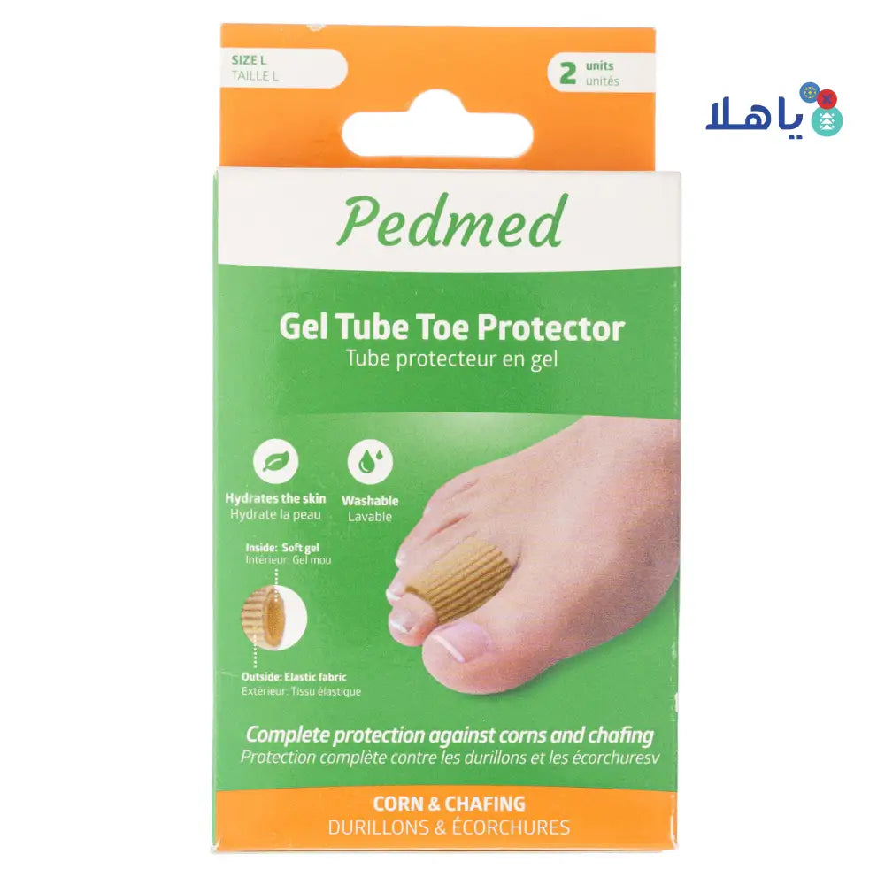 PEDMED GEL TUBE TOE PROTECTOR 2 UNITS SIZE-L (F-00050-05CPZ)