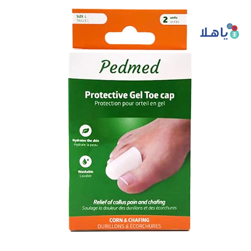 PEDMED PROTECTIVE GEL TOE CAP 2 UNITS SIZE-L (F-00033-03CPZ)