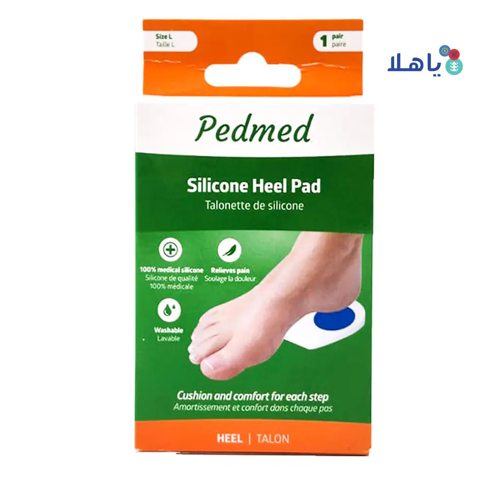 PEDMED SILICONE HEEL PAD 1 PAIR SIZE-L (F-00031-03CPZ)