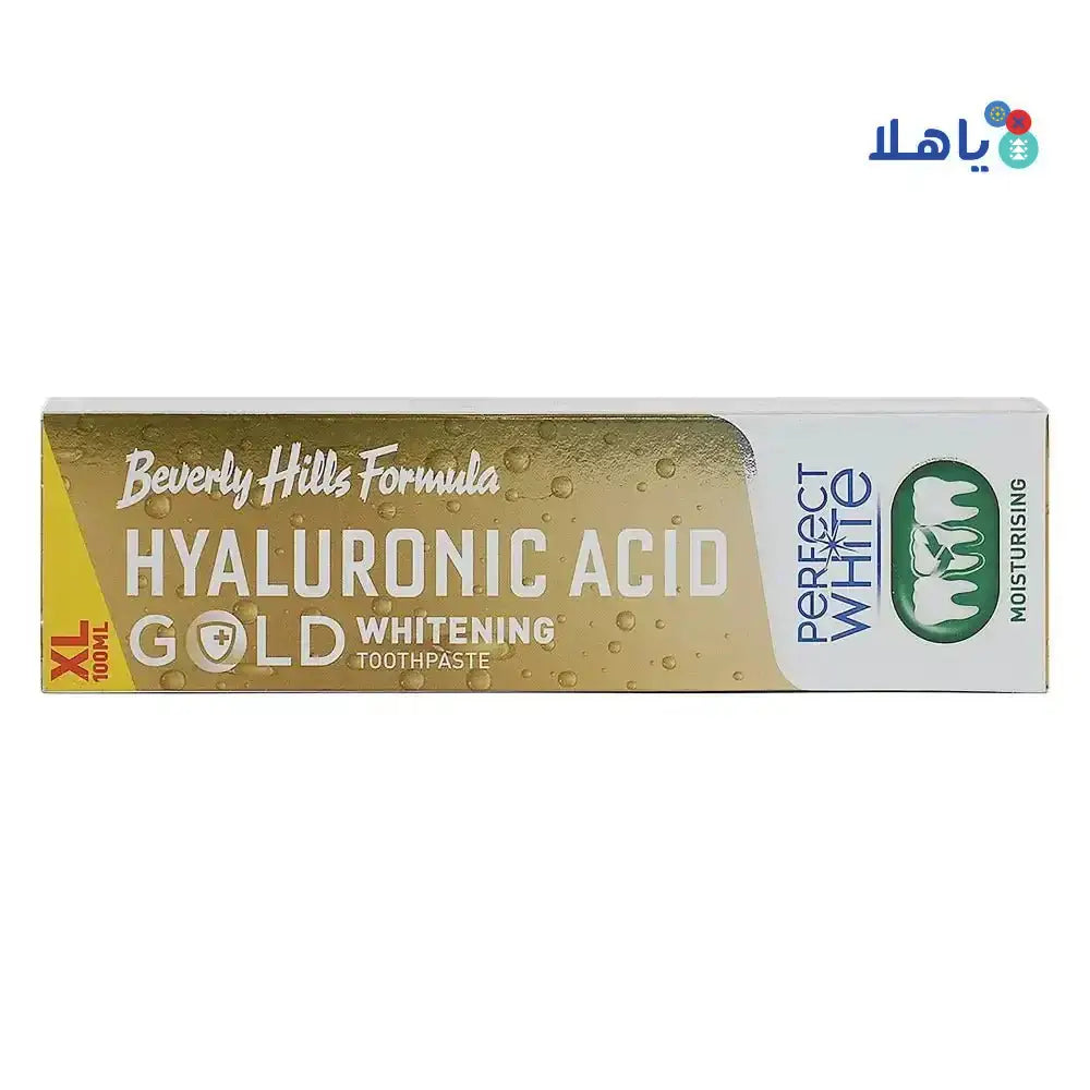 Beverly Hills Formula - Perfect White Hyaluronic Acid Gold Whitening Toothpaste100ml - Pharmazone - 