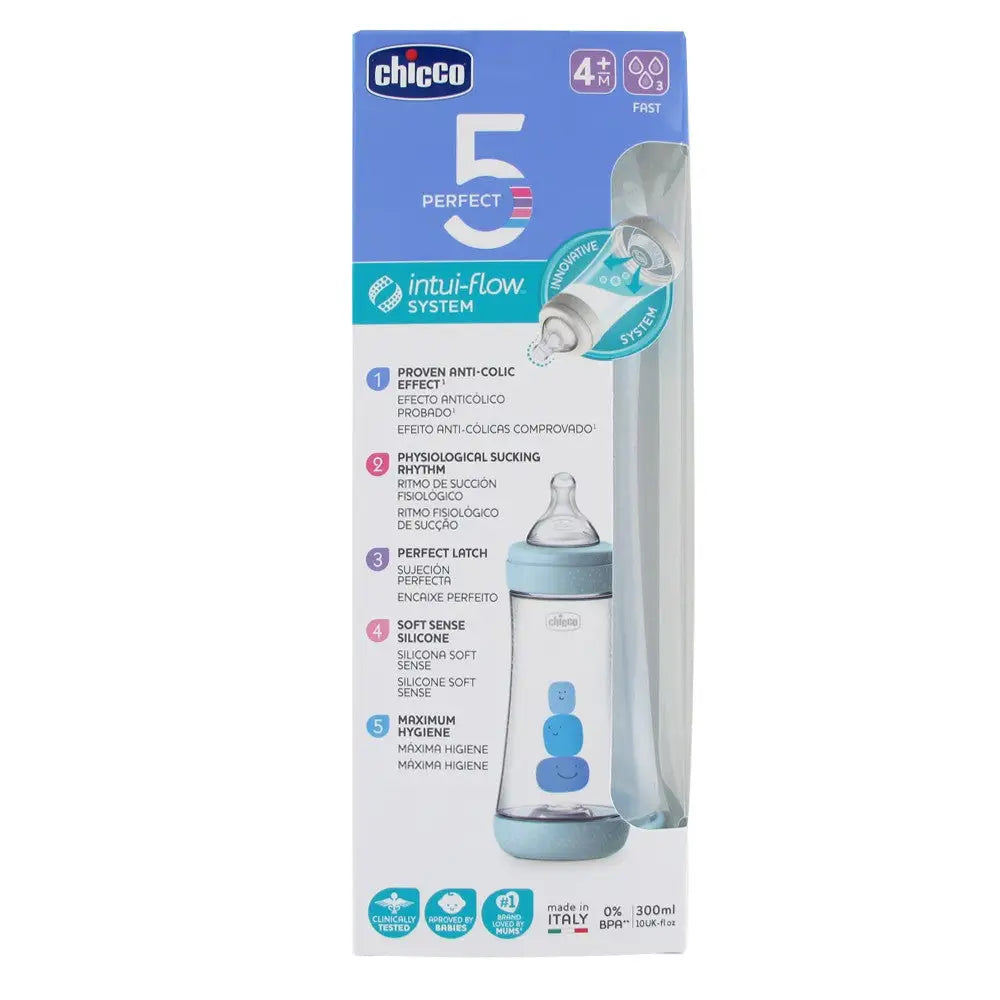 Chicco Perfect 5 Fast Bottle Blue 300ml (4m+)-2127