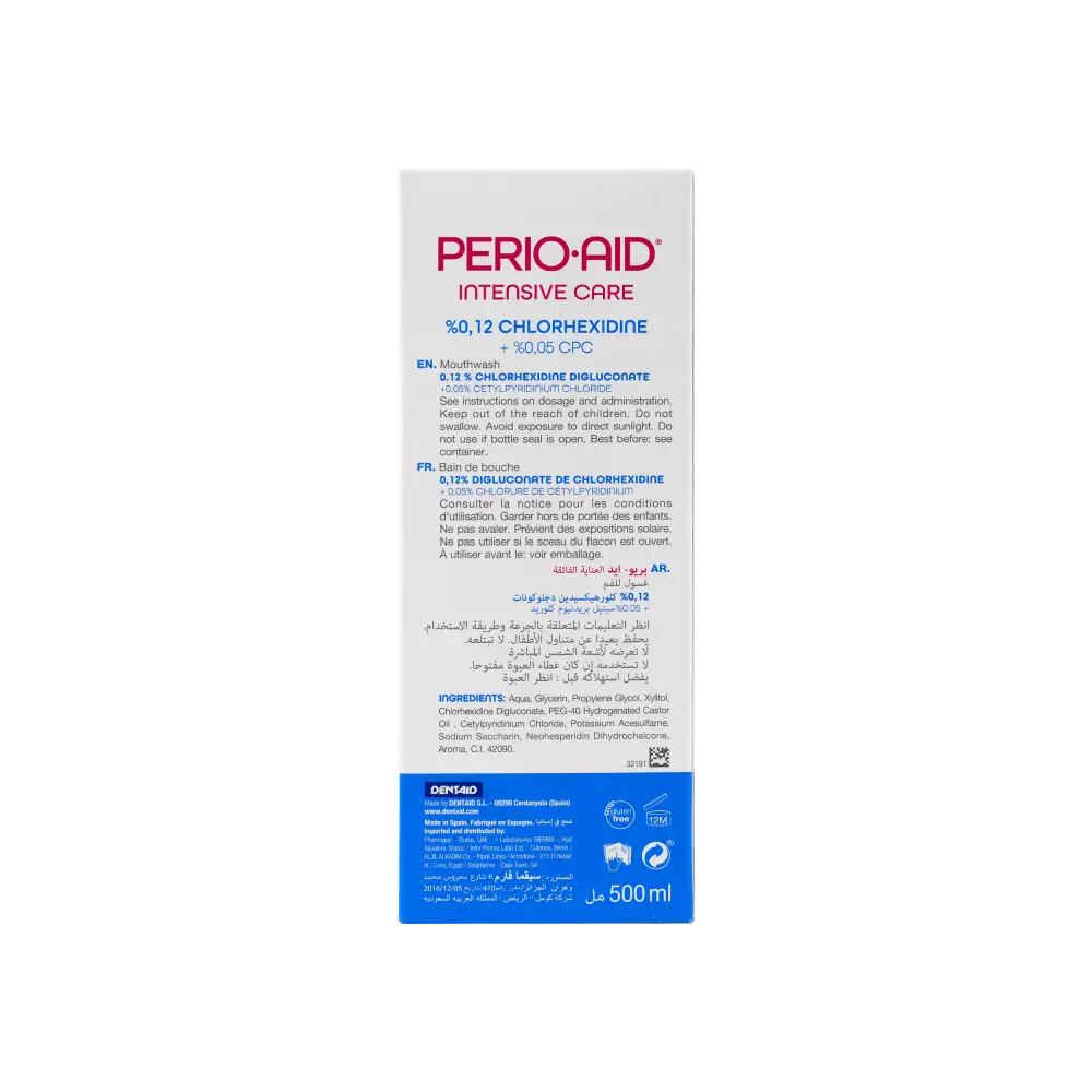 PERIO AID INTENSIVE CARE 0.12% MOUTHWASH 500ML