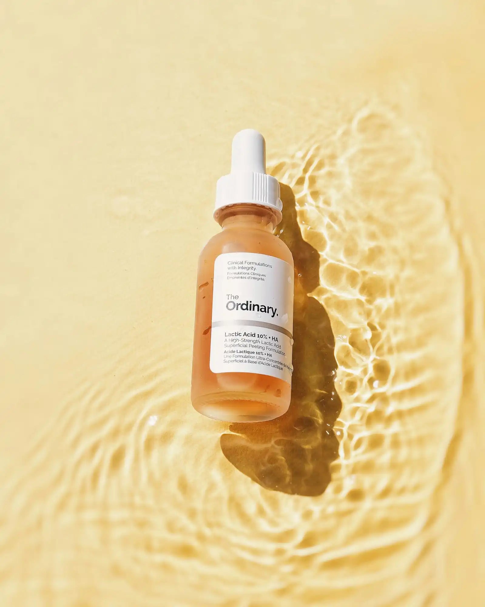 Bottle of The Ordinary Lactic Acid serum.