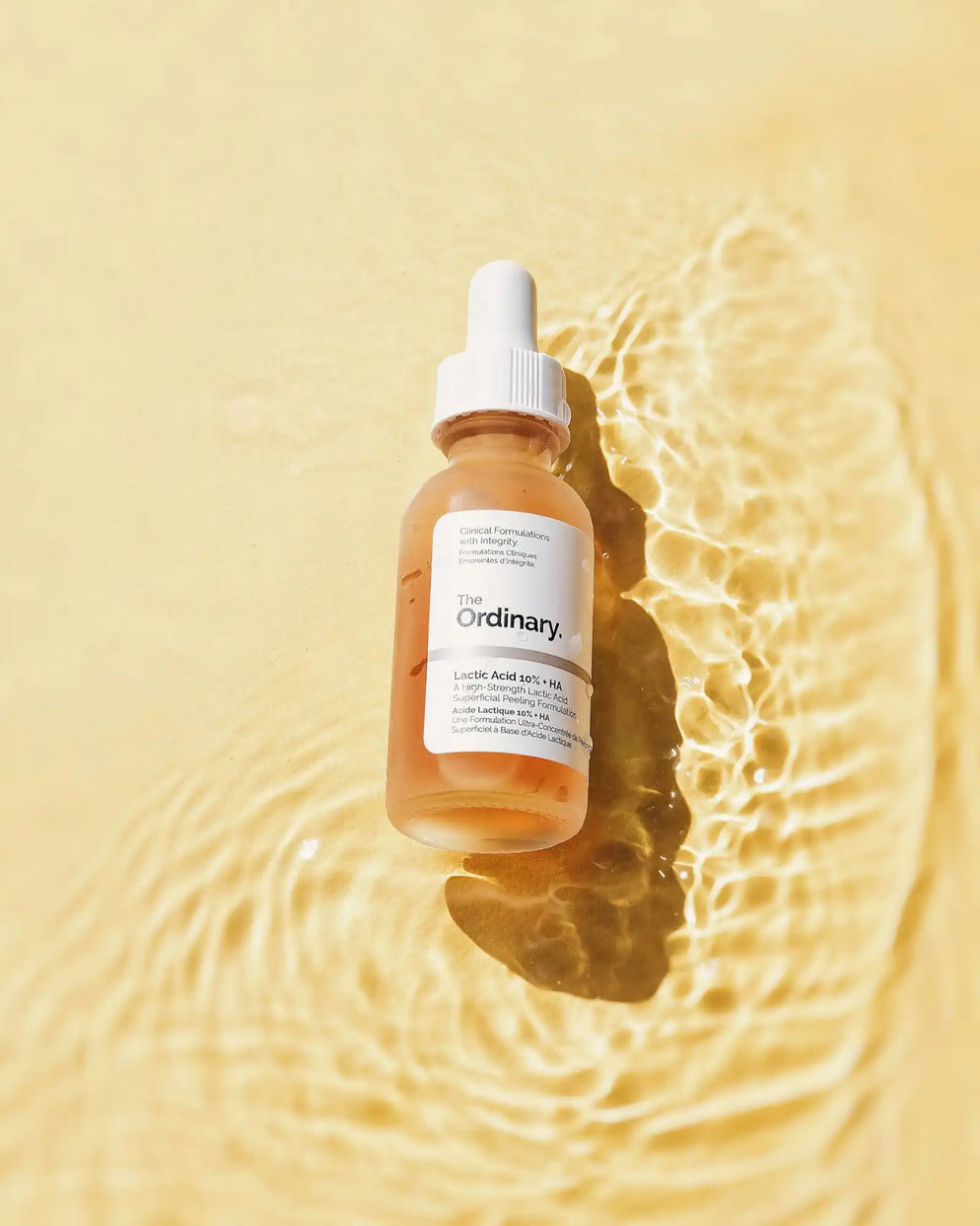 Bottle of The Ordinary Lactic Acid serum.