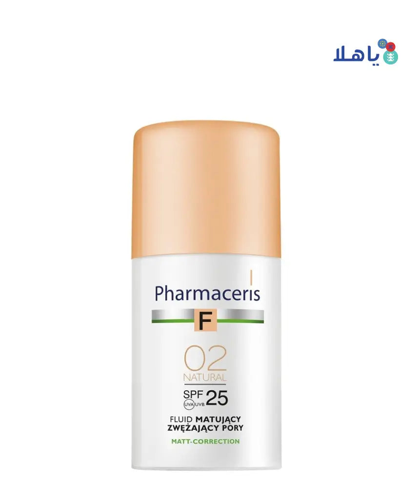 PHARMACERIS SPF25 MATTIFYING FOUNDATION NATURAL 02