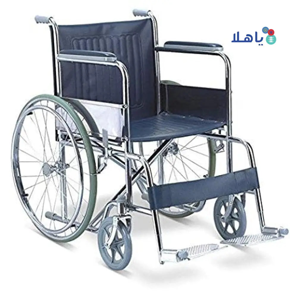 Pharmazone Chromed Steel Wheelchair 46cm FS809