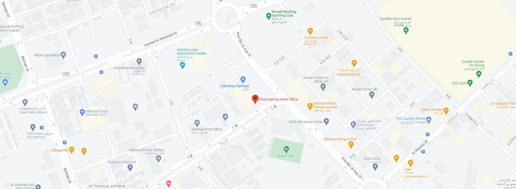 Map of a city.